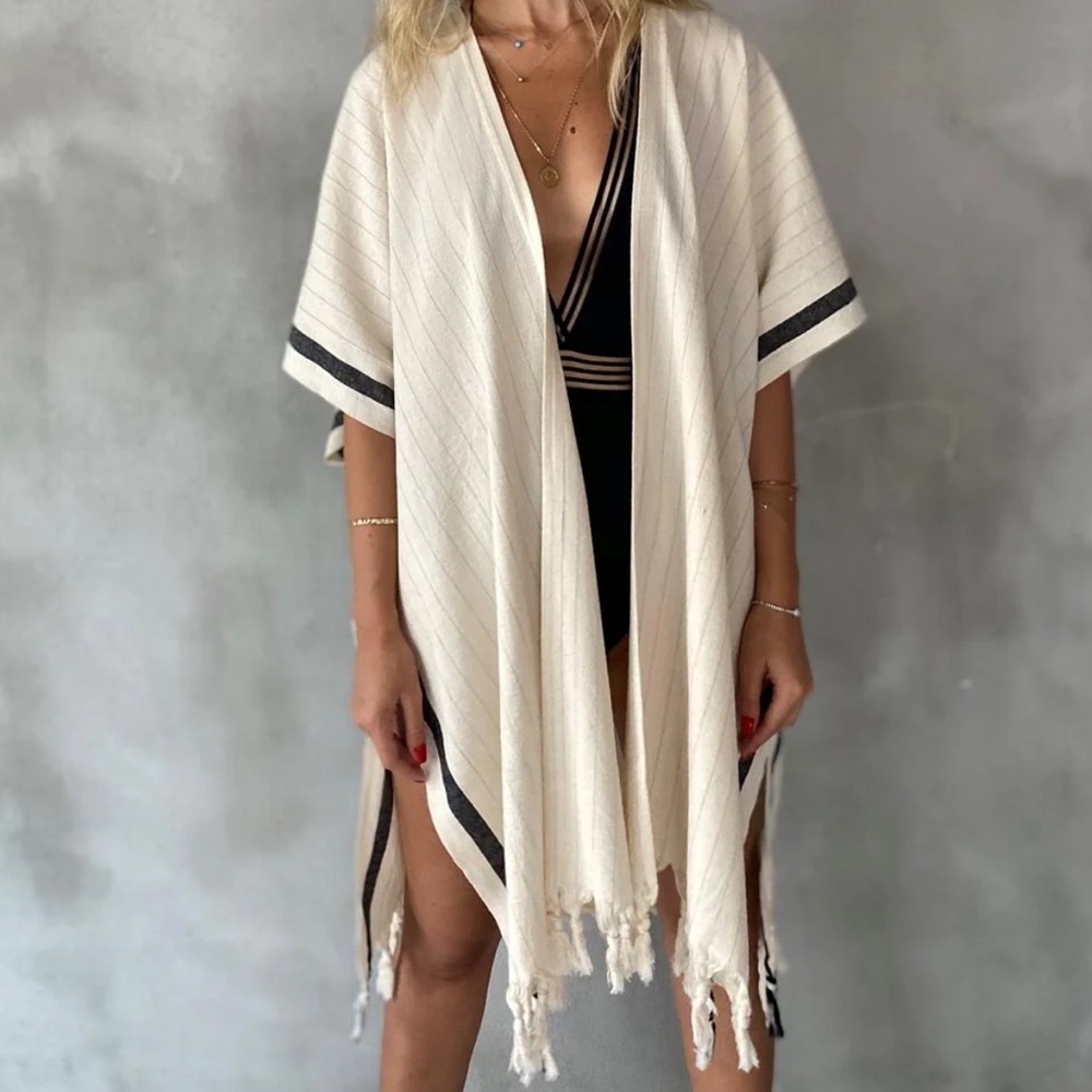The Loomia ‘Silvia’ Striped Kimono Cover-Up l OS